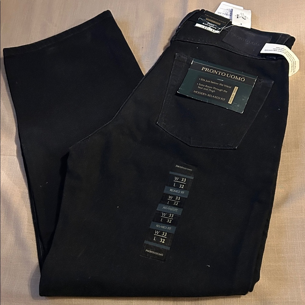 NWT Pronto Uomo black overdue Slim Men's Jeans